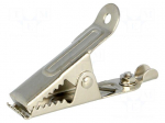 Crocodile clip | 25A | 50VDC | max.30mm | Connection: screw terminal