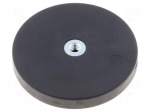 Magnet: permanent | neodymium | H: 5.5mm | 85N | &Oslash;: 43mm | Thread len: 4mm