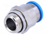 Push-in fitting | straight | Input thread: G 3/8" external | 12mm