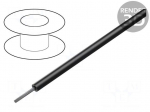 Wire | HookUp Wire PVC | stranded | Cu | 22AWG | black | PVC | 600V | 30,5m
