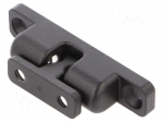 Ball catches | W: 16.5mm | L: 80mm | cast zinc | black | stainless steel