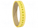 Self-adhesive label | ESD | 5x5mm | 1000pcs | reel | black,yellow