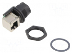 Coupler | coupler | PIN: 8 | Cat: 5e | shielded | plastic | 8p8c | IP67