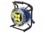 Extension lead | 3x1.5mm2 | 30m | PUR | blue | Sockets no: 4 | 16A