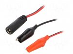 Transition: adapter | Out: insulated crocodile clip | 0.3m
