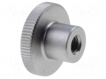 Knob | &Oslash;: 30mm | Int.thread: M8 | H: 18mm | stainless steel | DIN 466