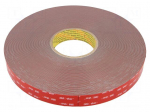 Tape: fixing | W: 25mm | L: 33m | Thk: 1.1mm | acrylic | grey | max.230&deg;C