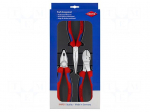 Tools set: pliers | side,half-rounded nose,universal | 3pcs.