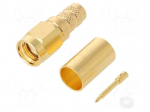 Connector: SMA | plug | male | straight | 50&Omega; | soldering,crimped | PTFE