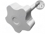 Knob | &Oslash;: 50mm | Ext.thread: M10 | 60mm | H: 32mm | technopolymer PP