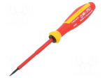 Screwdriver: insulated | slot | 2.5x0.4mm | Blade length: 75mm | 1kVAC