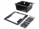 Radio frame | universal | 2 DIN | black