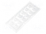 LED lens | rectangular | transparent | 29&divide;116&deg; | H: 13.1mm