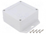 Enclosure: multipurpose | X: 90mm | Y: 90mm | Z: 45mm | ZP | ABS | gasket