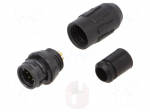 Connector: circular | push-pull | plug | PIN: 6 | 2A | HR30 | gold-plated