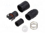 Connector: circular | push-pull | plug | PIN: 3 | 2A | HR30 | gold-plated