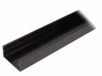 Profiles for LED modules | black | L: 1m | LOWI | aluminium | surface