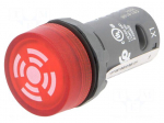 Signaller: lighting-sound | 22mm | CB1 | &Oslash;22.3mm | 230VAC | 70mA