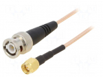 Cable | 0.61m | BNC male,SMA male | shielded | transparent | straight