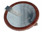 Re-battery: Li | VL3032 | 3V | 100mAh | 2pin,for PCB | &Oslash;30x3.9mm