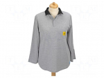 Polo shirt with long sleeves | ESD | L | grey | 140g/m2