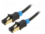 Patch cord | S/FTP | Cat: 6 | RJ45 plug,both sides | Cu | 20m | PVC | black
