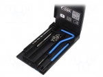 Tools set: for thread repair | Holder: hand | Thread: M4 | Pitch: 0.7