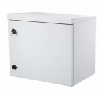 IP65 9U 19" sieninė spinta, plieninės durys / 520 x 590 x 430 mm / pilka, surinkta