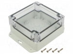 Enclosure: multipurpose | X: 120mm | Y: 120mm | Z: 60mm | ZP | light grey