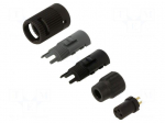 Connector: circular | 710 | 125V | 4A | PIN: 3 | plug | female | soldering