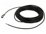 Cable: for sensors/automation | M12 | PIN: 4 | angled | 20m | plug | 4A