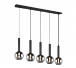 Trio Clayton piekarama lampa 5-pc E27 matt black brushed steel 310300532 4017807522471