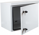 IP65 12U 19" sieninė spinta, plieninės durys / 660 x 590 x 430 mm/ pilka, surinkta