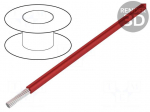 Wire | HookUp Wire Teflon | stranded | Cu | 24AWG | red | PTFE | 250V | 305m