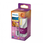 PHILIPS LED stikla 60W A60 E27 caurspīdīga Warm Glow dimmējama CRI90 spuldze 8719514323834 929003010301