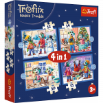 Žaidimų zona | PC | Konsolės | Priedai // Edukaciniai žaislai | Interaktyvūs | Kūrybi&scaron;ki | Meni&scaron;ki // Puzzle - 4w1 (12, 15, 20, 24) - U Treflik&oacute;w pada śnieg - Rodzina Trefilk&oacute;w - Trefl 34657