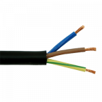 CYKY 3x2,5 elektros kabelis su varine monolitine &scaron;erdimi. Sukurta naudoti lauke.