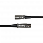 XLR audio kabelis DELTACO 3-pin male - 3-pin female, 26 AWG, 1m, juodas / XLR-1010-K / 00160001