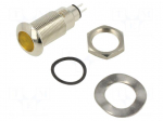 Indicator: LED | flat | yellow | 12&divide;28VDC | 12&divide;28VAC | &Oslash;12.7mm | IP67