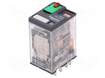 Relay: electromagnetic | DPDT | Ucoil: 230VAC | 12A/250VAC | 12A/28VDC