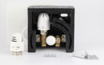 Floor heating control set for flush mounting,