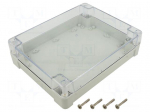 Enclosure: multipurpose | X: 190mm | Y: 240mm | Z: 60mm | ZP | light grey