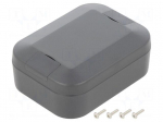Enclosure: multipurpose | X: 60mm | Y: 80mm | Z: 30mm | WP | ABS | graphite
