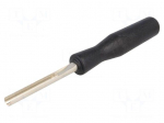 Tool: for demounting of terminals | terminals