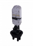 Vertical DOMO type fiber optic closure for 96 fiber splices/ Heat schrink ports