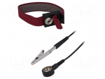Wristband | ESD | Features: antialergic | red | 10mm