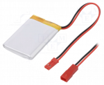 Pakartotinė baterija: Li-Po; 3,7 V; 1100 mAh; Kabeliai; 6.2x32x55mm