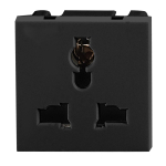 Naujos prekės // NOEN UK, gniazdo modułowe 45x45mm 3-pinowe multifunkcjonalne, 10A, 250V, czarne