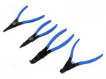 Tools set: pliers | for circlip | A,B,angular,straight | 4pcs.