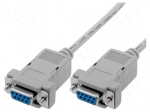 Cable | D-Sub 9pin socket,both sides | 2m | null-modem,snapped-in